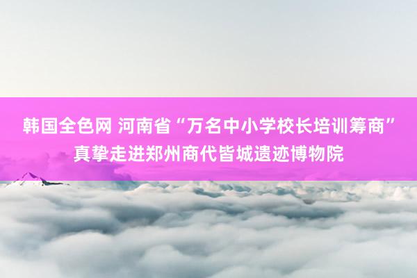 韩国全色网 河南省“万名中小学校长培训筹商”真挚走进郑州商代皆城遗迹博物院