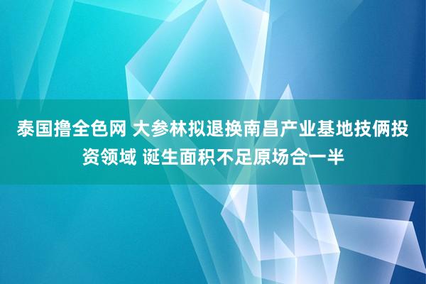 泰国撸全色网 大参林拟退换南昌产业基地技俩投资领域 诞生面积不足原场合一半