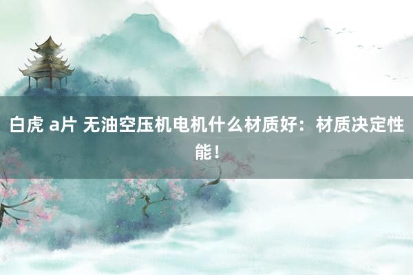 白虎 a片 无油空压机电机什么材质好：材质决定性能！