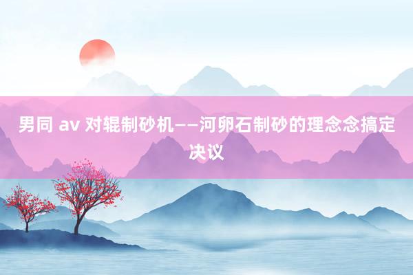 男同 av 对辊制砂机——河卵石制砂的理念念搞定决议