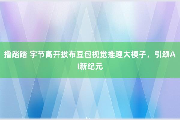 撸踏踏 字节高开拔布豆包视觉推理大模子，引颈AI新纪元