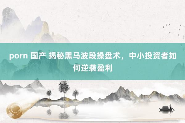 porn 国产 揭秘黑马波段操盘术，中小投资者如何逆袭盈利