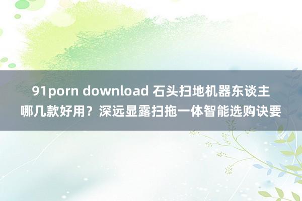 91porn download 石头扫地机器东谈主哪几款好用？深远显露扫拖一体智能选购诀要