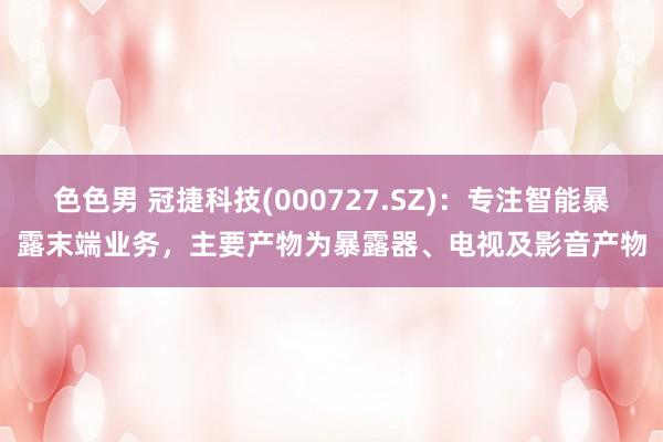 色色男 冠捷科技(000727.SZ)：专注智能暴露末端业务，主要产物为暴露器、电视及影音产物