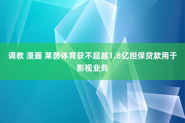 调教 漫画 莱茵体育获不超越1.8亿担保贷款用于影视业务