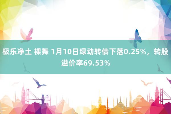 极乐净土 裸舞 1月10日绿动转债下落0.25%,转股溢价率69.53%