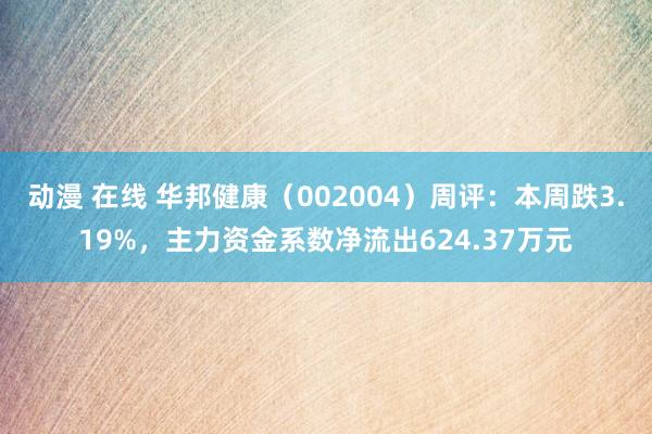 动漫 在线 华邦健康（002004）周评：本周跌3.19%，主力资金系数净流出624.37万元