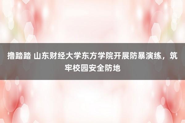 撸踏踏 山东财经大学东方学院开展防暴演练，筑牢校园安全防地