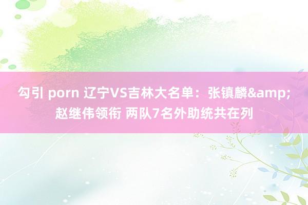 勾引 porn 辽宁VS吉林大名单：张镇麟&赵继伟领衔 两队7名外助统共在列