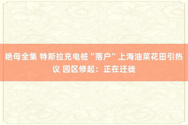 艳母全集 特斯拉充电桩“落户”上海油菜花田引热议 园区修起：正在迁徙