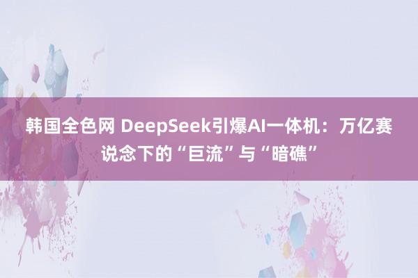 韩国全色网 DeepSeek引爆AI一体机：万亿赛说念下的“巨流”与“暗礁”