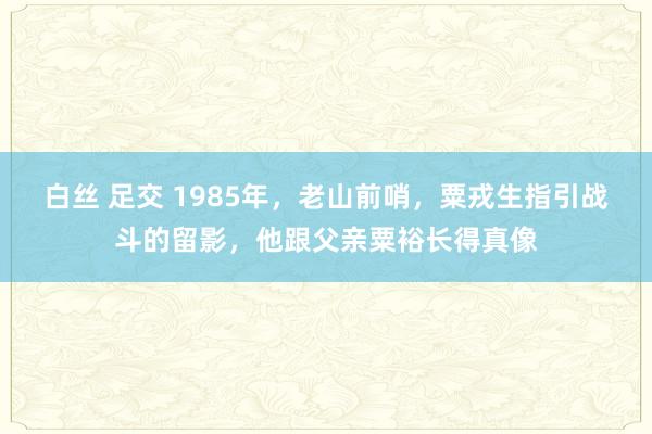白丝 足交 1985年，老山前哨，粟戎生指引战斗的留影，他跟父亲粟裕长得真像