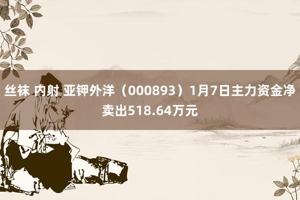 丝袜 内射 亚钾外洋（000893）1月7日主力资金净卖出518.64万元