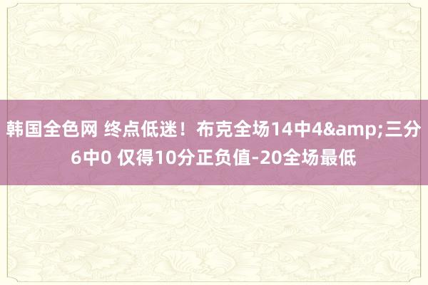 韩国全色网 终点低迷！布克全场14中4&三分6中0 仅得10分正负值-20全场最低