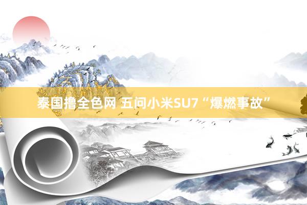 泰国撸全色网 五问小米SU7“爆燃事故”